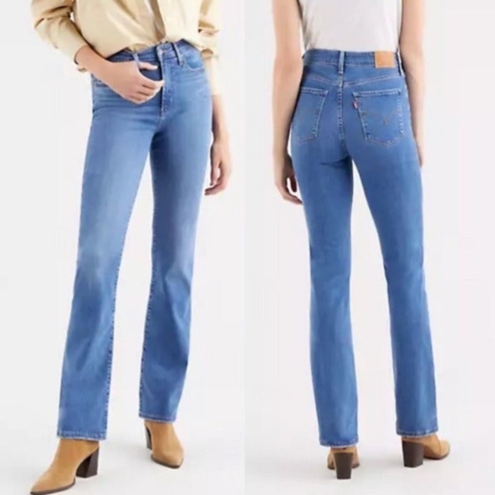 NWT Levi's 725 Jeans High Rise Bootcut lighter wash size W27 L32